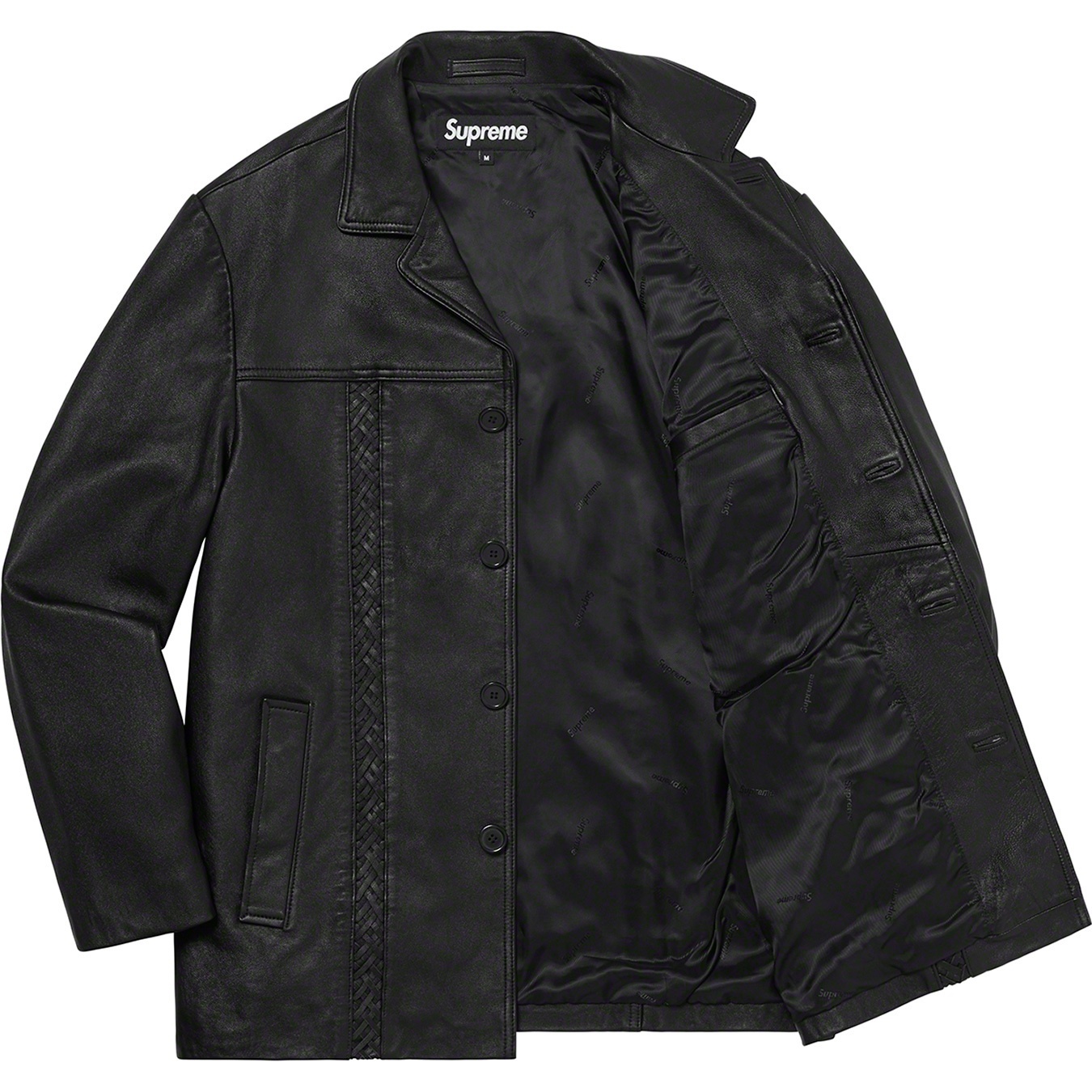 Braided Leather Overcoat view 13